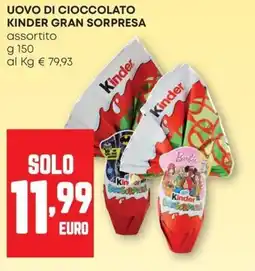 Pam Uovo di cioccolato kinder gran sorpresa offerta