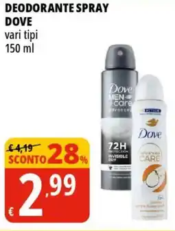 Tigros Deodorante spray DOVE offerta