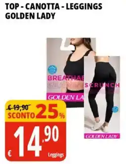 Tigros Top - canotta - leggings GOLDEN LADY offerta