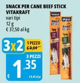 Tigros Snack per cane beef stick VITAKRAFT offerta
