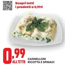 Pam Cannelloni ricotta e spinaci offerta