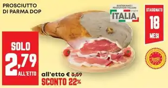 Pam Prosciutto di parma dop offerta