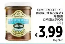 Spazio Conad Olive denocciolate di qualità taggiasca ALBERTI CIPRESSA SAPORI offerta