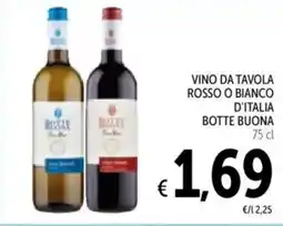 Spazio Conad Vino da tavola rosso o bianco d'italia BOTTE BUONA offerta