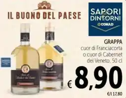Spazio Conad GRAPPA cuor di Franciacorta o cuor di Cabernet del Veneto offerta