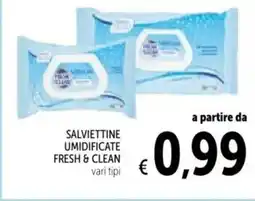 Spazio Conad Salviettine umidificate FRESH & CLEAN offerta