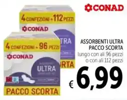 Spazio Conad Assorbenti ultra PACCO SCORTA offerta