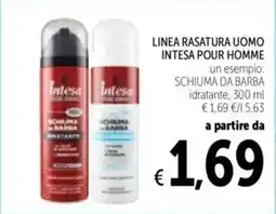 Spazio Conad Linea rasatura uomo intesa pour homme offerta