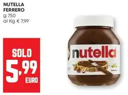 Pam Nutella ferrero offerta