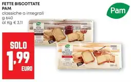 Pam Fette biscottate pam classiche o integrali offerta