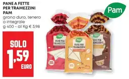 Pam Pane a fette per tramezzini pam grano duro, tenero o integrale offerta