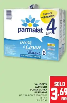 Pam Valigetta latte uht bontà e linea parmalat parzialmente scremato offerta