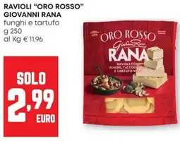 Pam Ravioli "oro rosso" giovanni rana funghi e tartufo offerta