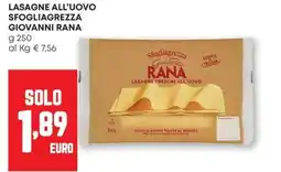 Pam Lasagne all'uovo sfogliagrezza GIOVANNI RANA offerta