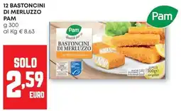 Pam 12 bastoncini di merluzzo PAM offerta
