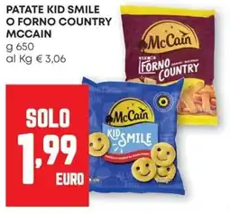 Pam Patate kid smile o forno country MCCAIN offerta