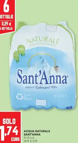 Pam Acqua naturale SANT'ANNA offerta
