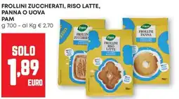 Pam Frollini zuccherati, riso latte, panna o uova PAM offerta