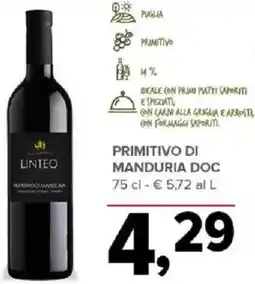 Todis Primitivo di manduria doc offerta