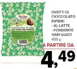 Todis Ovetti di cioccolato ripieni offerta