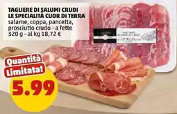 PENNY Tagliere di salumi crudi LE SPECIALITÀ CUOR DI TERRA salame, coppa, pancetta, prosciutto crudo - a fette offerta