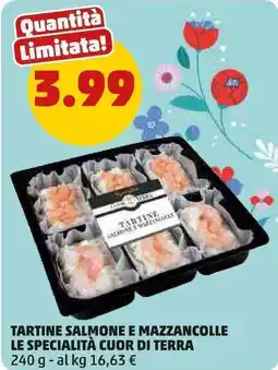 PENNY Tartine salmone e mazzancolle le specialità cuor di terra offerta