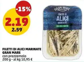 PENNY Filetti di alici marinate GRAN MARE offerta