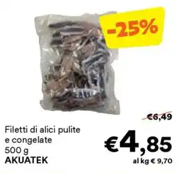Unes Filetti di alici pulite e congelate AKUATEK offerta
