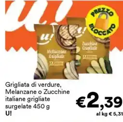 Unes Grigliata di verdure, Melanzane o Zucchine italiane grigliate surgelate U! offerta