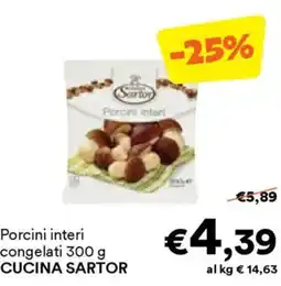 Unes Porcini interi congelati CUCINA SARTOR offerta