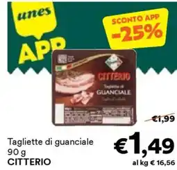 Unes Tagliette di guanciale CITTERIO offerta