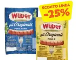 Unes Würstel Gli Originali di puro suino o pollo WÜBER offerta