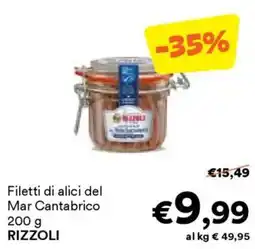 Unes Filetti di alici del Mar Cantabrico RIZZOLI offerta