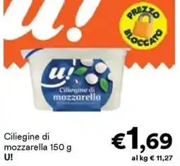 Unes Ciliegine di mozzarella U! offerta