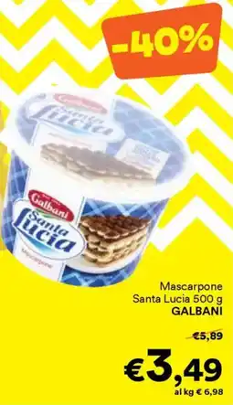 Unes Mascarpone Santa Lucia GALBANI offerta