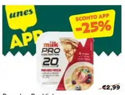 Unes Pancakes Pro High Protein MILK offerta
