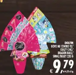 Deco Supermercati Dolfin uovo me contro te/ crazy chic/ dragon ball/ sonic/bluey offerta