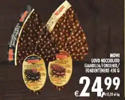 Deco Supermercati Novi uovo nocciolato gianduja/fondente/ fondentenero offerta