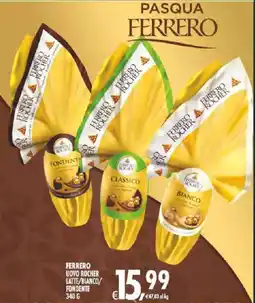 Deco Supermercati Ferrero uovo rocher latte/bianco/ fondente offerta