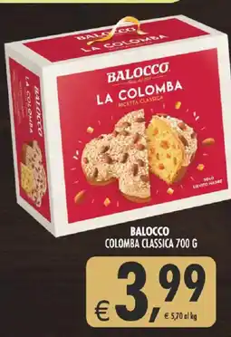 Deco Supermercati Balocco colomba classica offerta