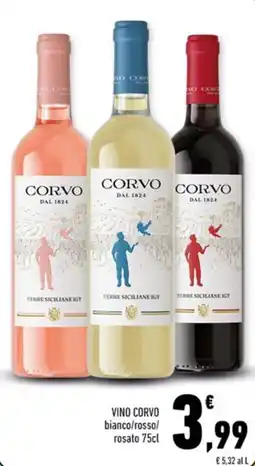 Conad City VINO CORVO bianco/rossol rosato offerta