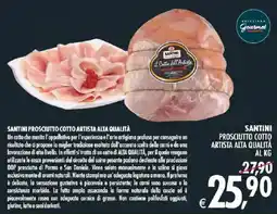Deco Supermercati Santini prosciutto cotto artista alta qualità offerta