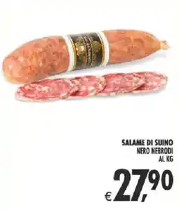Deco Supermercati Salame di suino nero nebrodi al kg offerta
