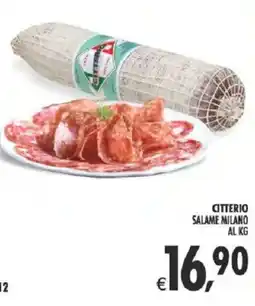 Deco Supermercati Citterio salame milano al kg offerta