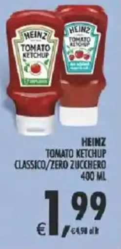 Deco Supermercati Heinz tomato ketchup classico/zero zucchero offerta