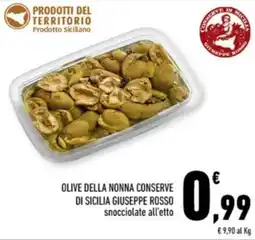 Conad City Olive della nonna conserve di sicilia giuseppe rosso snocciolate offerta