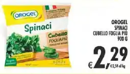 Deco Supermercati Orogel spinaci cubello foglia più offerta
