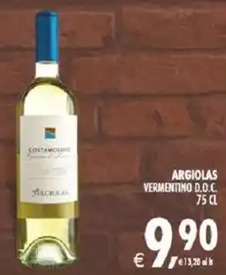 Deco Supermercati Argiolas vermentino D.O.C. offerta