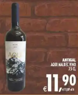 Deco Supermercati Antigal aqui malbec vino offerta