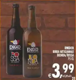 Deco Supermercati Engioi birra artigianale bionda/rossa offerta